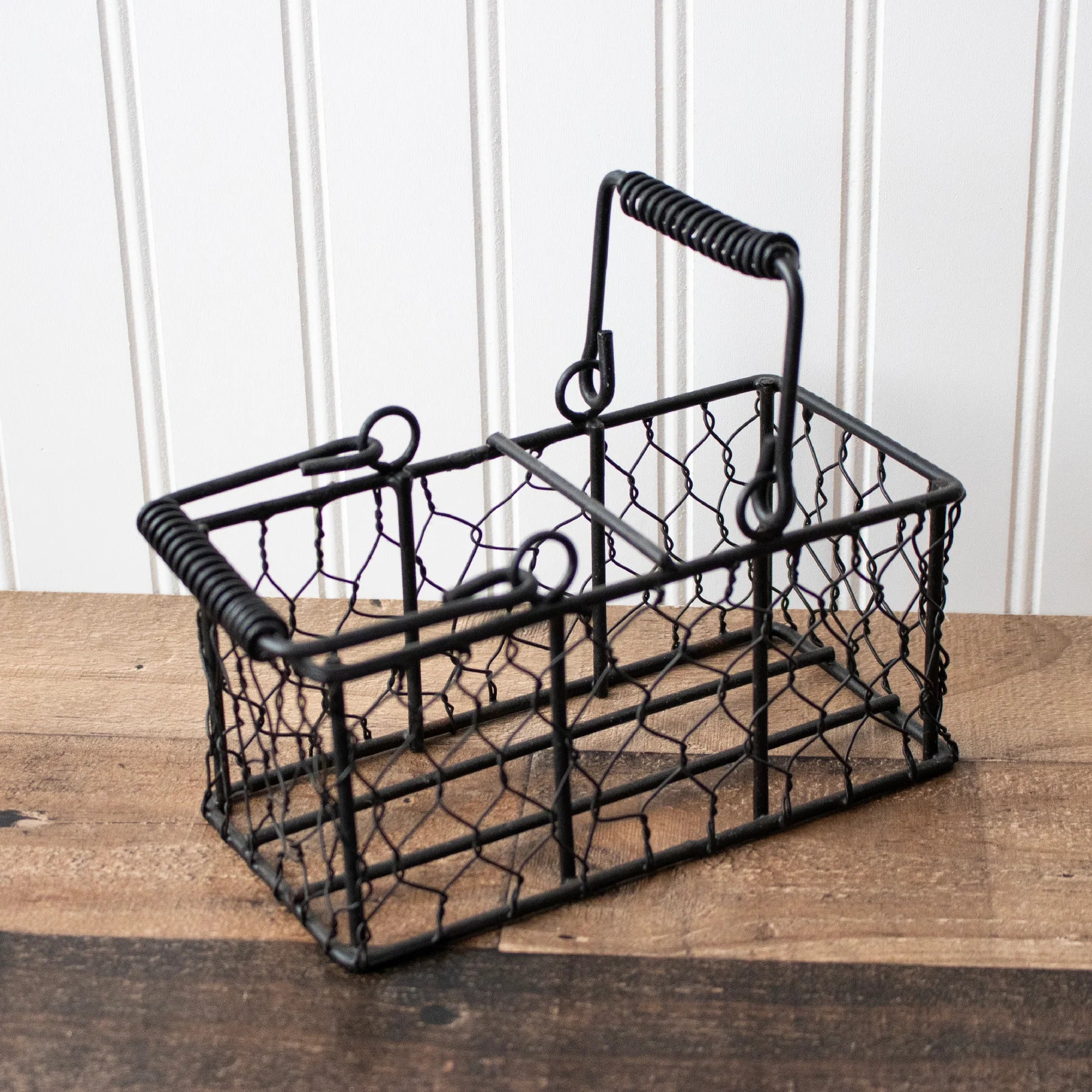 Chicken Wire Caddy for 2 Half Pint Mason Jars