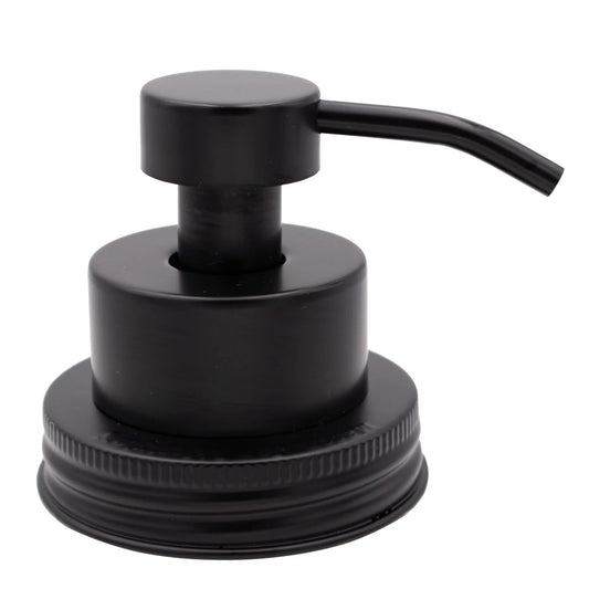 Foaming Soap Pump Dispensers for Mason Jars -  Charcoal Black / Regular Mouth