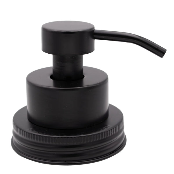 Foaming Soap Pump Dispensers for Mason Jars -  Charcoal Black / Regular Mouth
