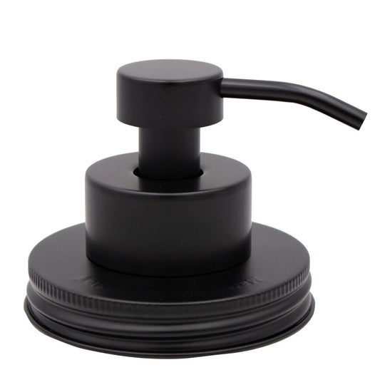 Foaming Soap Pump Dispensers for Mason Jars -  Charcoal Black / Wide Mouth