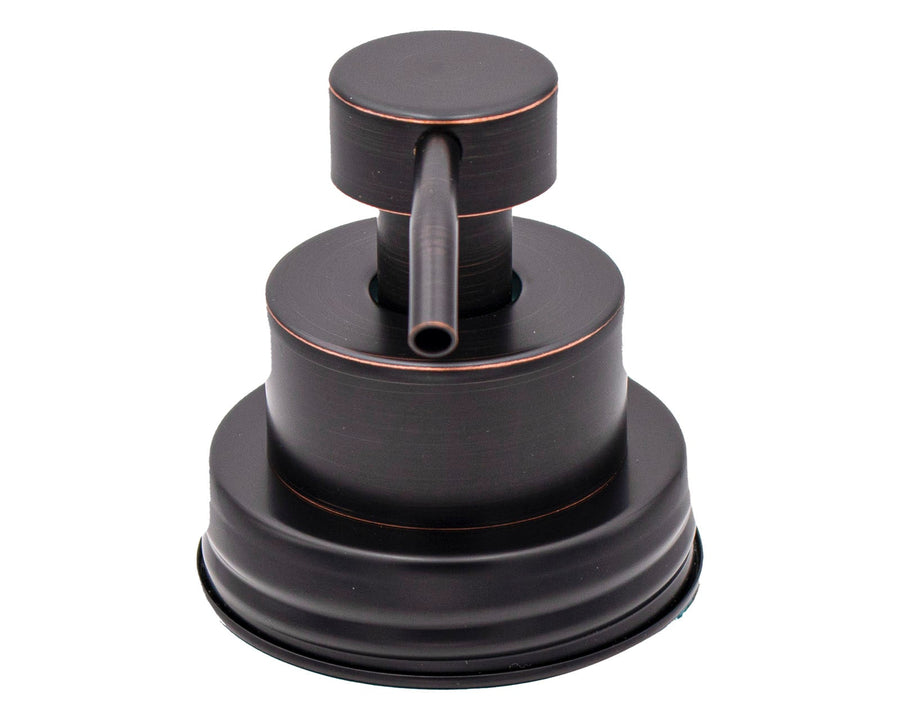 Oil rubbed bronze foaming soap pump dispenser for regular mouth mason jars