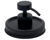Matte Black Soap Pump Lid Kit for Mason Jars - Wide Mouth / Vintage Threaded Black Lid