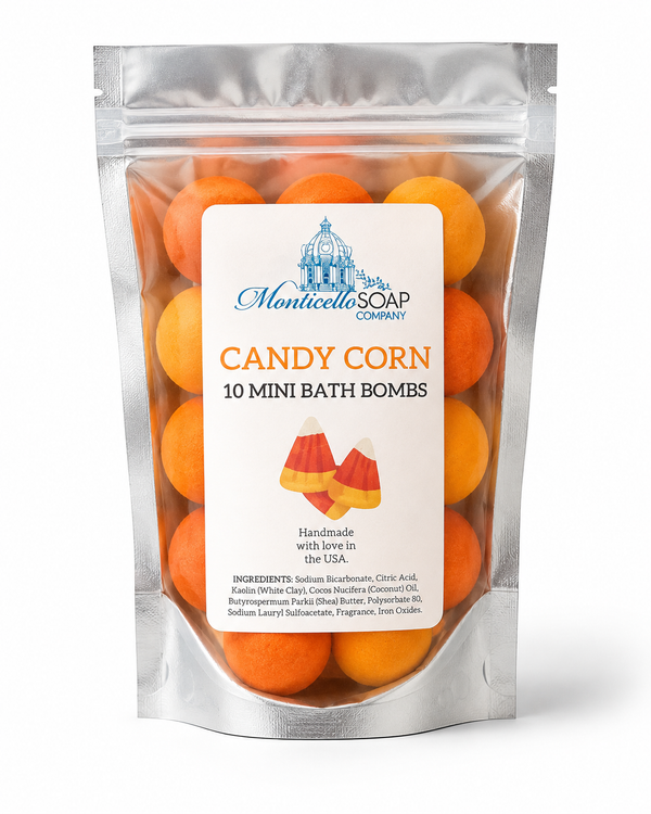 Candy Corn Mini Bath Bombs