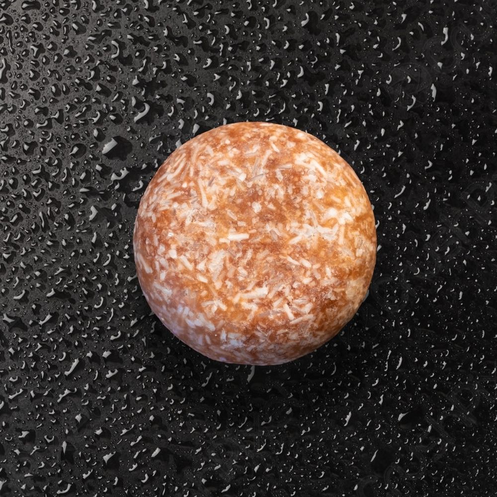Sandalwood Serenity shampoo bar by Humby Organics, a vegan hair growth shampoo bar with sandalwood and lavender